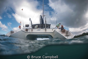 Waiting for the storm to clear.  Started a dive in Tobago... by Bruce Campbell 